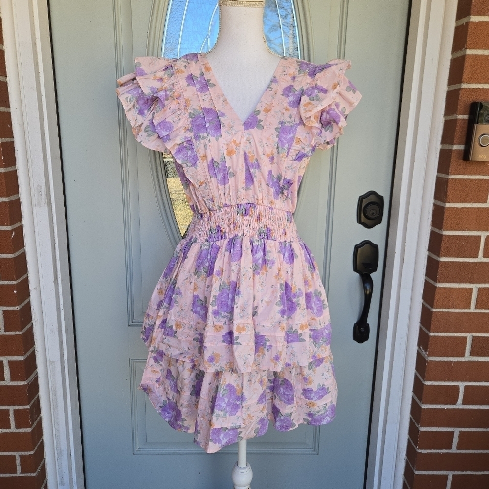 PINCH Wafa Floral Print Mini Dress